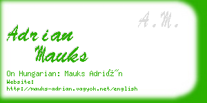 adrian mauks business card